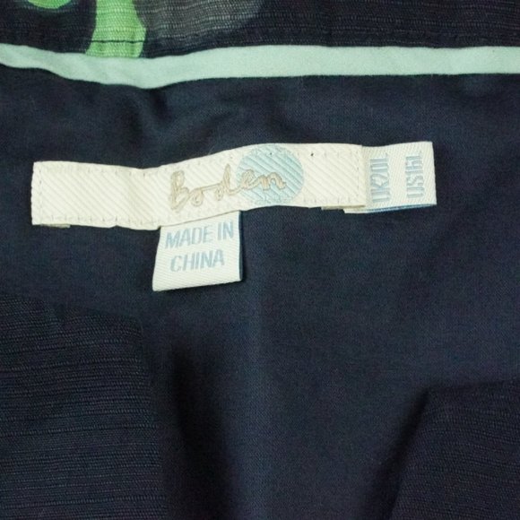 Boden Sleeveless Floral Print Dress Womens 16L Notch Neck - Picture 4 of 11